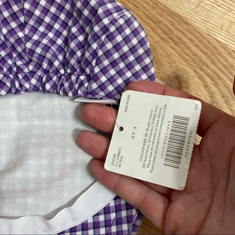 Janie & Jack Newsboy Cap NWT Purple Plaid Check